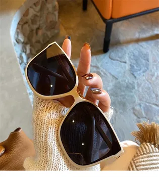2021 klasikinio ovalo mados apvalus rėmo akiniai nuo saulės veidrodėliai moterų Retro Metalo vandenyno oprawie Akiniai nuo saulės akiniai UV400