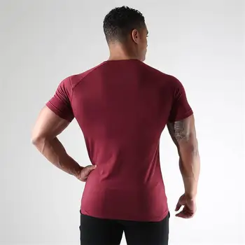 2021 vyriški T-shirt vasaros naują sporto trumparankoviai greitai-džiovinimo mokymo kvėpuojantis suspaudimo bėgiojimas triko salė, fitnesas, sporto