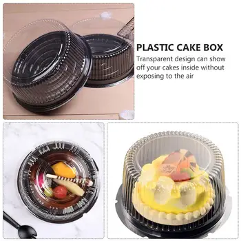20pcs 6inch Skaidraus Plastiko Apvalios Formos Plastiko Cake Box Nešiojamų Sūrio Putėsiai Cupcake Pakavimo Dėžės Blynai Dome Turėtojas