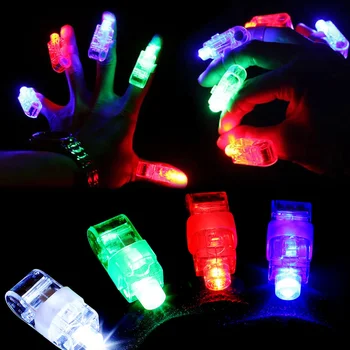 24pcs Portable LED Piršto Thumbs Šviesos Magija Rekvizitai Šalies Juosta Rodo, Lempos Plastikas Piršto Žibintai Helovinas Šalis, Žaislai Vaikams
