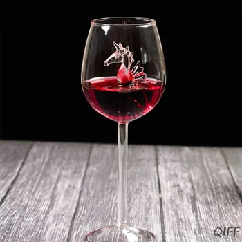 300ML Stiklo Hipokampo Delfinai, Delfinai, Raudonojo Vyno taurių Taurės Stiklo