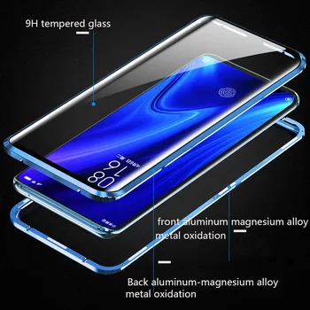 360 Pilnas Draudimas Magnetinio Adsorbcijos Apversti Metalo Telefono Dėklas Samsung Galaxy M40 Dvigubo Stiklo Samsung M40 Galaxy M40 Fundas Shell