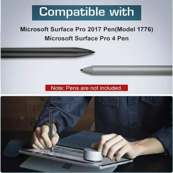 3pcs Pen Patarimai, kaip Microsoft Surface Pro 4 2017 Modelis 1776 Gumos Pieštuku Plunksnų HB Tipo Raštu Galvos Stylus Papildymo, Pakeitimo Komplektas