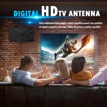 4K Skaitmeninis HDTV Antenos Patalpų Padidino Antenos 3600 Km Asortimentą HD1080P DVB-T2 Freeview TV HD Skaitmeninės TV Antenos
