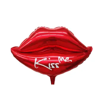 6pcs 18inch Kiss Lūpų Folija Balionai Raudonos Rožės Raudonos Lūpos meilės Balionas Gimtadienio, Vestuvių Papuošimai Valentino Dienos Dovanas Globos
