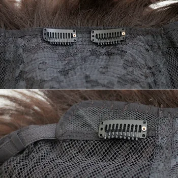 6pcs 9 Dantų U Formos Metalo Juodi Plaukai Akimirksniu Šukos Įrašą, Plaukų priauginimas Hairpiece Ataudų Perukas Įrašus Nematomas Fiksavimo Kaiščiais