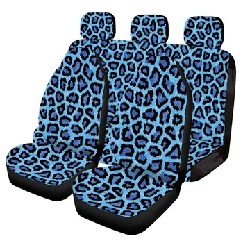 Aimaao Blue Leopard Priekinės Sėdynės Apima Gyvūnų Spausdinti Automative Raštas Tinka Automobilis, SEDANAS VW Honda Civic 2006 M. 2011 M. Bmw E46 E90