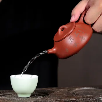Akmens Scoop Raudonos Molio Namų Ūkio Arbatos Puodą Tradicinės Kinų Arbatinukas Kungfu Teaware Driking Rinkti Draugo Dovaną