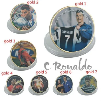 Amatų Proginę Monetą Cristiano Ronaldo Aukso Metalo Ženklelis Medalis Amatų Dovana Ženklelis Dovanų Ir Suvenyrų Monetas