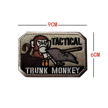 Amerikos Taktinis Kamieno Beždžionė Siuvinėjimo Velcro Pleistras Medžiaga Taktinis Ženklelis Raištį Lauko Armijos Ventiliatorius Karinės Maišelį Lipdukai