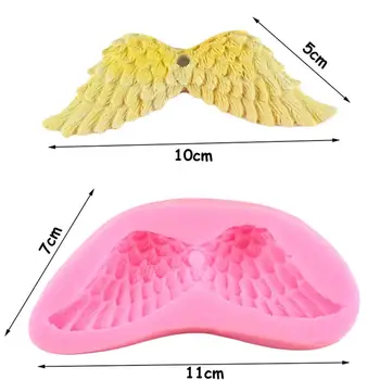 Angelas Sparnų 3D Silikono Formų Minkštas Pelėsių Pyragai Apdailos Įrankiai 
