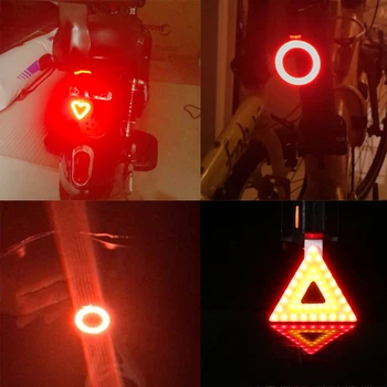 Atsparus vandeniui Dviratį Dviračiu Šviesos Žibintai LED Lazerių Saugos Įspėjamieji Žibintai Uodega Dviračių Priedų Šviesos dviračio priekinis žibintas