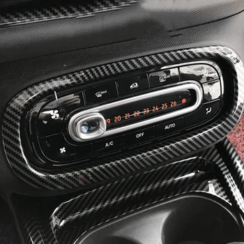 Automobilio Anglies Pluošto Oro Kondicionavimo sistema Mygtuką Dekoratyvinis Rėmelis Padengti Apdaila Lipdukas Benz Smart 453 Fortwo Forfour-2020 m.