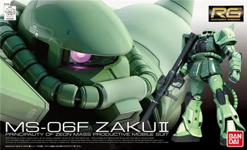 BANDAI GUNDAM RG 04 1/144 MS-06F Zaku II Gundam modelį, vaikai surinkti Robotas Anime veiksmų skaičius, žaislai