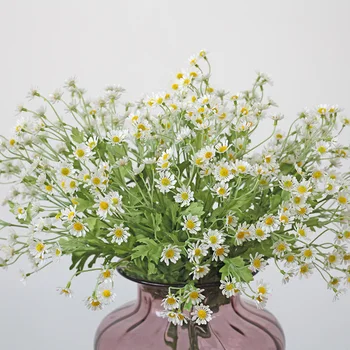 Baltos Ramunės Plastikinės Gėlės Pigūs Dirbtinis Ramunėlių Romantiška Rodomas Pranešk Apie Netikrą Augalų Buveinės Šalis, Vestuvių Dekoras