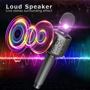 Bevielis Karaoke Mikrofonas Kondensatoriaus Mikrofonas 