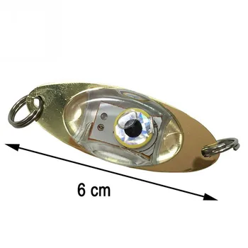 Blykstės Lempos Žuvų Viliojimo Akių Forma Naktį Žvejybos samteliais Suvilioti LED Giliai Lašas Mirksi Šviesos Reikmenys Įrankis