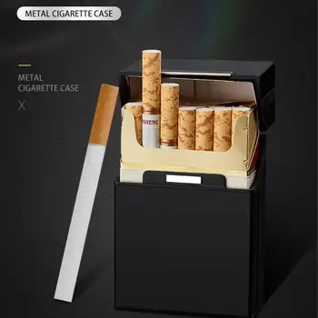 Cigarečių Atveju, Aliuminio Cigarų, Cigarečių Atveju, Matinio Aukso Metalo Magnetinių Sagčių Tabako Savininko Kišenėje Lauke Rūkymo Reikmenys
