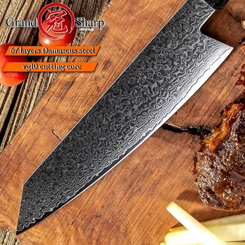 Damaske Chef Peilis Japonijos Kiritsuke Peilis vg10 Japonijos Damaske Nerūdijančio Plieno Švytėjimas Dirbti maisto ruošimo Įrankiai, Namų Pjaustymo Įrankis