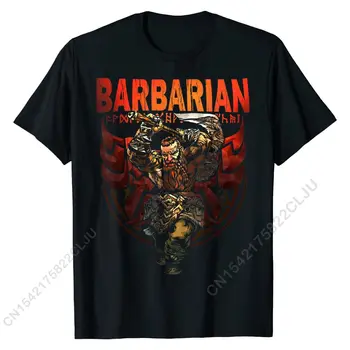 Dwarven Barbarian Berserker Nuostabus RPG Cosplay Roleplaying T-Shirt Medvilnės Vyrų Topai Marškinėliai Patogūs Juokinga Gatvės Top marškinėliai