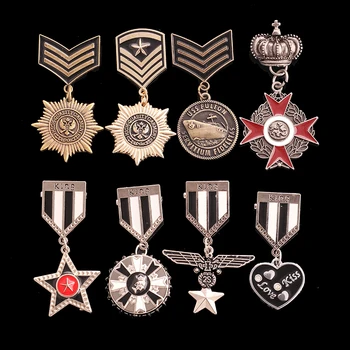 GUGUTREE sagė breastpin armijos reitingas pleistrai metalo pleistrai emblemos aplikacijos lopai drabužių HH-20
