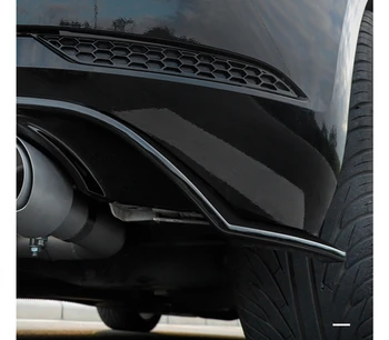 Galinis Difuzorius Bamperis Lūpų VW Golf 7.5 GTI 2017-2020 ABS Blizgus Juodas Anglies Pluošto Išvaizdos Pakeitimas Išmetamųjų Spoileris Splitter