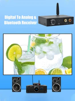 Garso Keitiklis Dual Channel Digital Coaxial Toslink Į Analoginį Stereo 3.5 mm Jack Audio Adapteris 192kHz DAC Bluetooth 5.0 Imtuvas