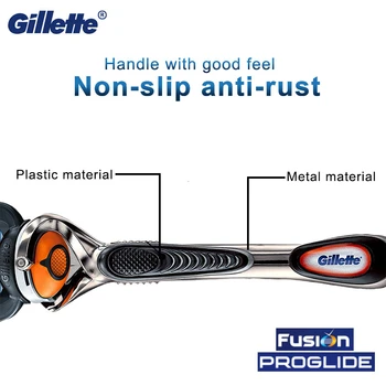 Gillette Fusion Proglide Originalus Vyrų Rankinio Skustuvas Skustuvai Mašina Skutimosi Peiliukai 5 Sluoksniu Kasetės Su Replacebale Peiliukai