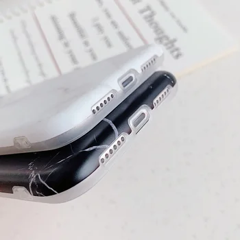 Granito Akmens, Juoda Vintage Marmuro Telefono dėklas skirtas iPhone Xs X Xr 