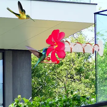 Gėlių Dizaino Hummingbird Paukščių Lesyklėlę Vamzdis Dekoratyvinis Balionėlis Įrankis Vandens Kabo Paukštis Lango Lauko Paukščių Padavimo Vamzdis Naujas