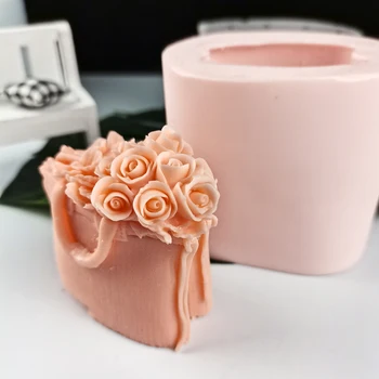 HC0299 PRZY Rožių Puokštė iš Maišo Muilo Gėlių Pelėsių Silikono Formos Apdailos Augalų Formų Gėlių, Žvakių Liejimo formos Puokštė