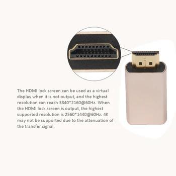HDMI Ekrano Užrakto Signalo Laikiklį KVM kaip hdmi2.0 Virtualus Adapteris EDID DDC Manekeno Prijungti HDMI monitoriaus Emuliatorius Iki 3840X2160