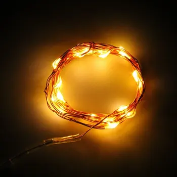 ICOCO 2m 20 Led Mygtuką, baterijomis, LED Varinės Vielos String Pasakų Žibintai Kalėdų Šalis GRILIS Vestuvių Šventė