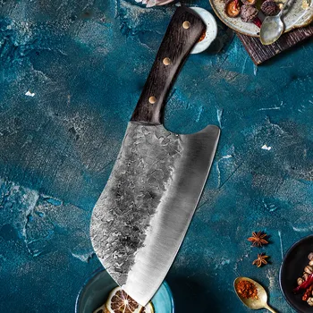 Kaltiniai Virtuvinis Peilis Mėsininko Peilis Plaktukas Nerūdijančio Plieno Tradicinis Rankų darbo Chef ' s Chopper Virimo Peiliai Mediniai Mėsos Slicer