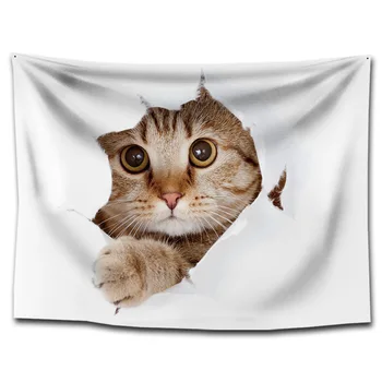 Katė gobelenas sienų apmušalai namų kabinti nuotraukas dekoratyvinis staltiesė fone audinio iškylą pagalvėlė