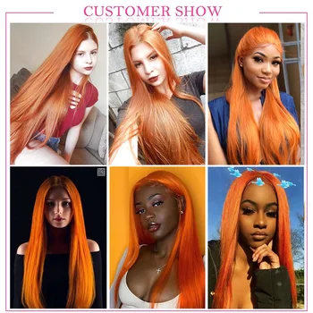 KooKaStyle Sintetinių Cosplay Perukai perukas Ilgi Tiesūs Oranžinės, Raudonos Spalvos perukai Šviesūs Ilgi Plaukai, Perukai Juoda Moterų