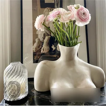 Krūtinė Skulptūra Vaza Dervos Kambarį Sodo Puošmena Šiaurės Šalių Meno Ornamentas Kambarys Dekoratyvinių Gėlių Puodą Estetinės 2021