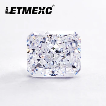 Letmexc Balta didelių Anglies, Deimantų Kubinių Zirconia (CZ 10x12mm Smulkinto Ledo Aštuonkampis Supjaustyti 5A+ Kokybės už Užsakymą Papuošalai