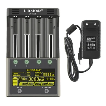 LiitoKala lii-500 lii-500S lii-600 LCD), 3,7 V 1.2 V 18650 26650 16340 14500 10440 18500 20700B 21700 Baterijų Kroviklis su ekrano