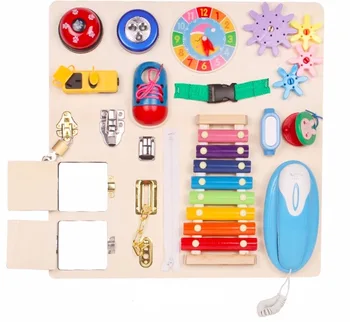 Mediniai užimtas valdybos kūdikių Montessori atrakinti žaislas vaikams dovana gimtadienio, Kalėdų Batraiščių Išlaisvinti Ankstyvojo Ugdymo Veiklos Valdyba