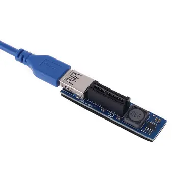 Mini PCIE PCI-E X4 Lizdas Stove Kortelės Prievado Adapteris KOMPIUTERIO Grafikos plokštės Jungtis su 30CM USB3.0 Ilgiklis
