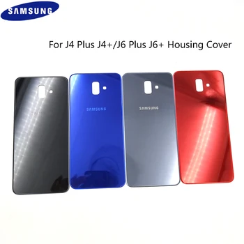 Naują Galinį Stiklą Galinis Dangtelis Skirtas Samsung Galaxy J4 J6 Plius J415 J610 J610F Baterijos Durų Būsto Baterijos, Galinio Dangtelio Lipdukai