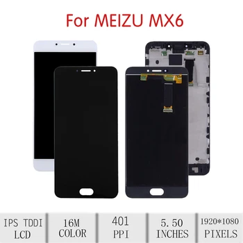 Originalą Meizu MX6 LCD Jutiklinis Ekranas skaitmeninis keitiklis Asamblėjos Meizu Mx6 Ekranas su Rėmo Pakeitimo M685Q M685H M685M M685C