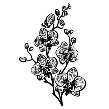 PANFELOU 6.5*9cm drugelių orchidėja Skaidrios Silikoninės Gumos Aišku, Antspaudai animaciją Scrapbooking/ 