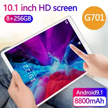 Parduodu Gerai G701 Tablet Pc 128G 10.1 colių 4G Telefonu 8 256 GB ROM Android 9.1 8800mAh WiFi GPS Pasaulio versija tablet PC