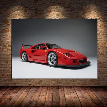 Paveikslų Namų Dekoro Ferrari F40 Raudona, Sporto Automobilį Superautomobilį Transporto Priemonės Nuotrauką Drobė Plakatai Sienos, Spaudinių, Meno Kambarį Neįrėminti