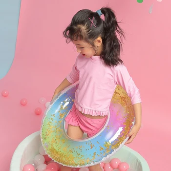 Pripučiami Plaukimo Blizgančiais Žiedai Paplūdimio Plūdė, skirta Suaugusiems, Vaikams, PVC Plaukimo Čiužinys Baseinas, Vandens Žaislai Suaugusių Vaikų Sėdynės