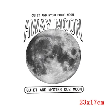Pulaqi Mėnulis Geležies Lopai Drabužių Planetos Kosmoso Pleistro Juostelės Mados Mergaičių Terminiai Lipdukai Ant Drabužius T-shirt Ženklelis