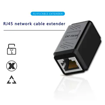 RJ45 Jungtis Cat7/6 Ethernet Tinklo Adapteris Extender Konverteris Pratęsimo Kabelis, Ethernet Kabelis moterį, Moteris