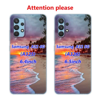 Samsung Galaxy A32 A52 A72 Atveju Silicio Minkštos TPU Galinį Telefono Dangtelį Samsung A32 A52 A72 4G 5G 2021 Apsaugos Coque Bamperis